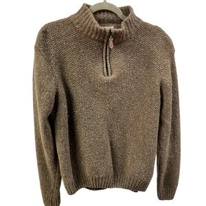 Luca Nobili Made in Italy Wool Blend Men Brown Sweater XL Grandpa Vintage Preppy